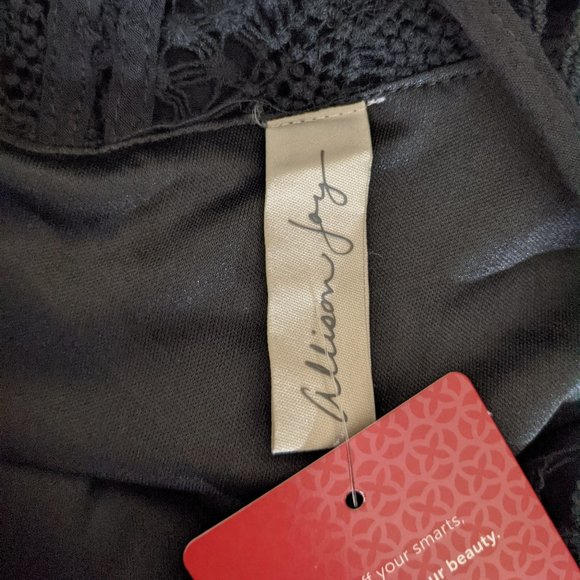 NWT Allison Joy Evereve Alisha Shift Dress Lined Crochet Neck Sleeveless S - Picture 8 of 11